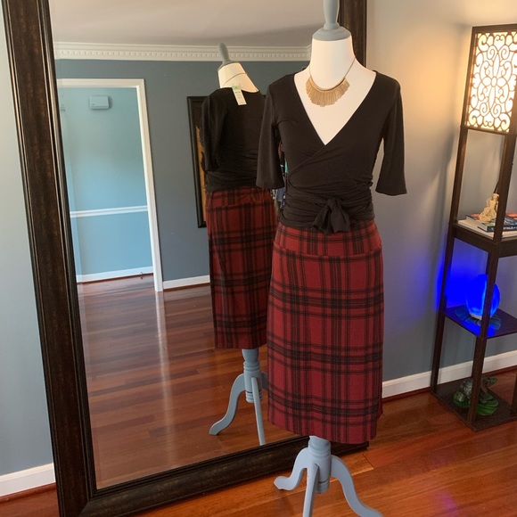 Agnes & Dora Dresses & Skirts - Pencil Skirt - Red Plaid Agnes & Dora Dresses & Skirts - Pencil Skirt - Red Plaid